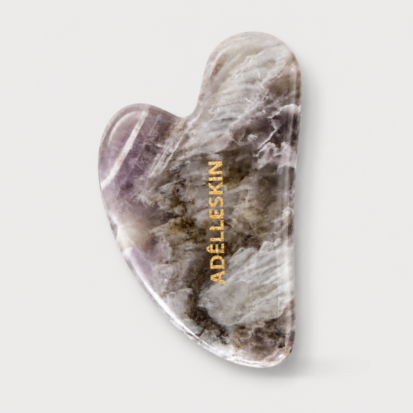 Amethyst Gua Sha Stone for facial lifting and lymphatic drainage – adêllecare