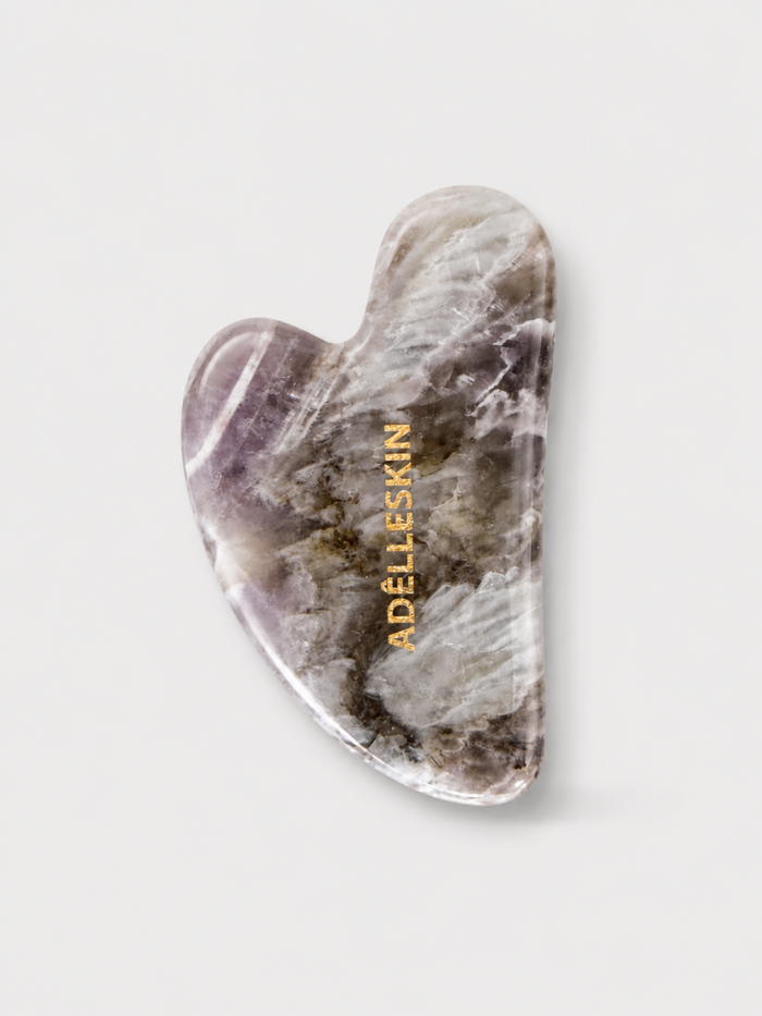 Amethyst Gua Sha Stone for facial lifting and lymphatic drainage – adêllecare