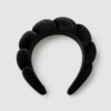Black skincare spa headband for face washing routines – adêllecare