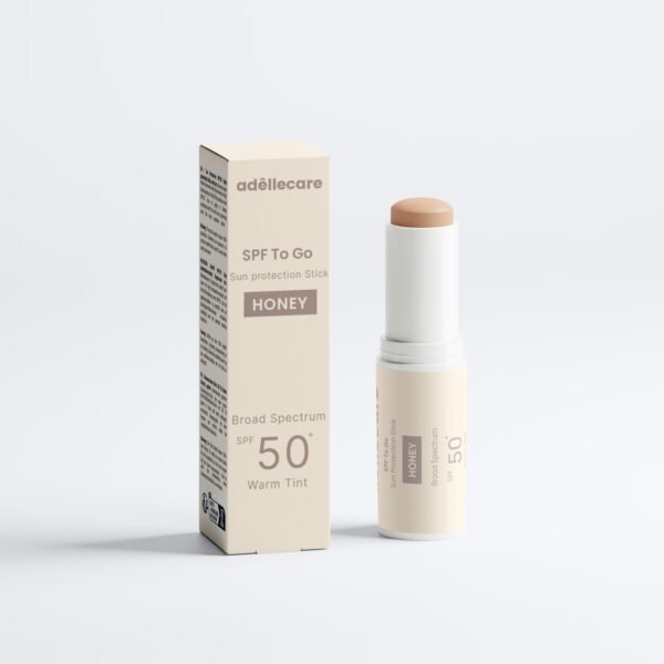 SPF 50+ mineral sunscreen stick with natural ingredients, broad-spectrum UVA and UVB protection, suitable for sensitive skin, vegan, gluten-free, and travel-friendly daily sun care.